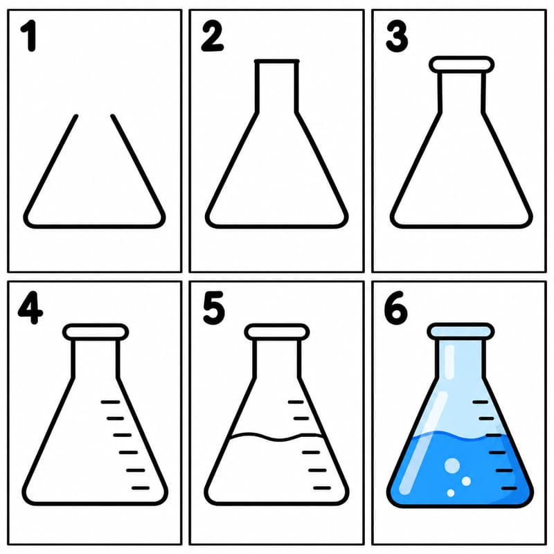 Triangle beaker Drawing Ideas