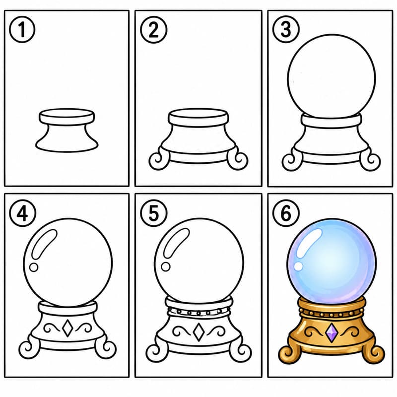 Victorian Crystal Ball Drawing Ideas