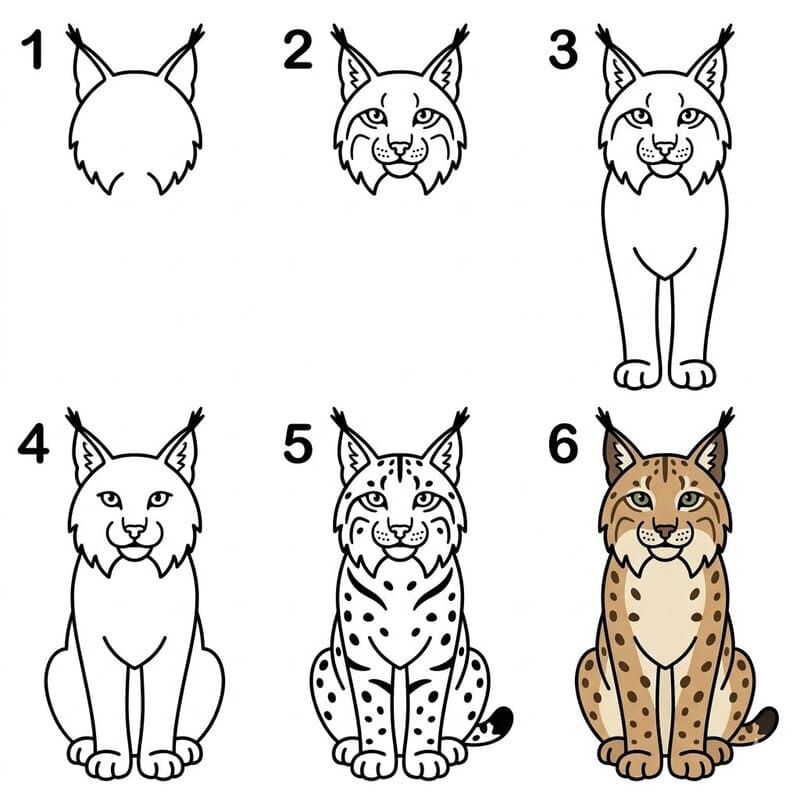 Wild lynx Drawing Ideas