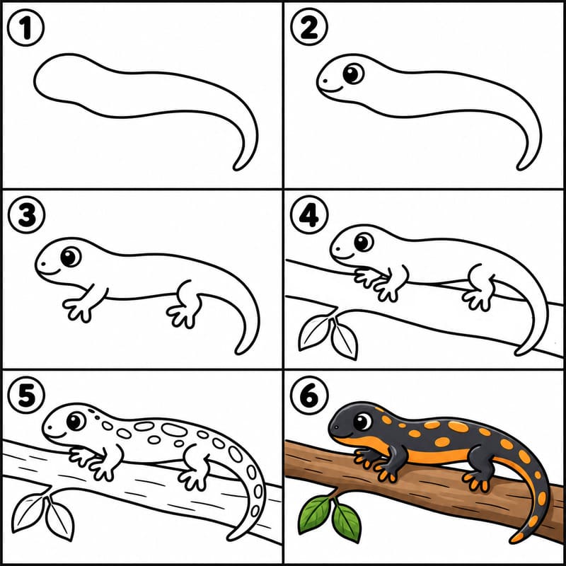 Wild salamander Drawing Ideas